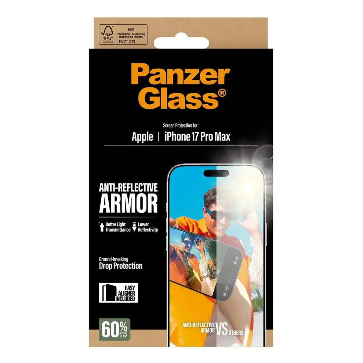 PanzerGlass Anti-Reflective Armor Screen Protector iPhone 17 Pro Max