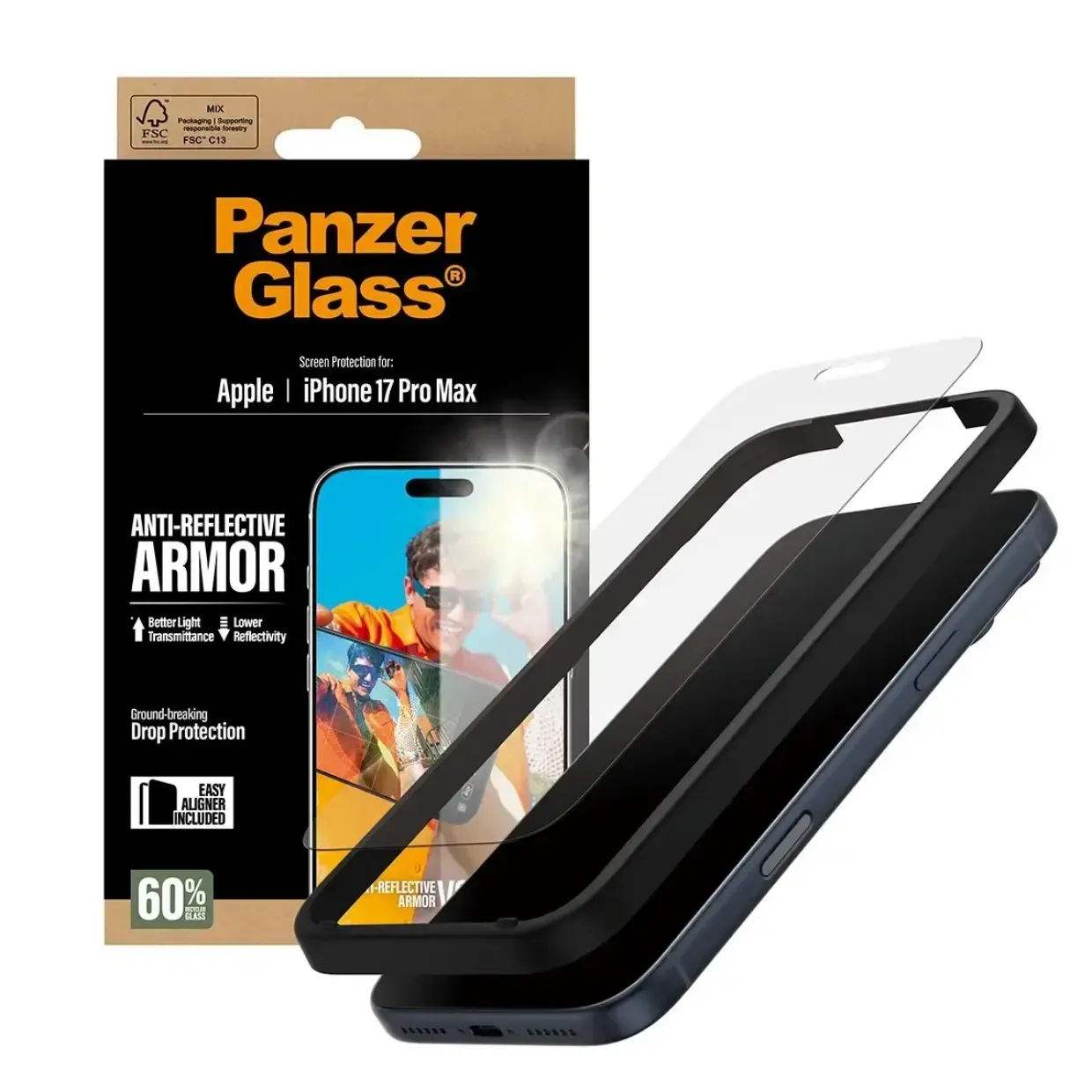 PanzerGlass Anti-Reflective Armor Screen Protector iPhone 17 Pro Max