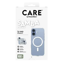 PanzerGlass CARE Fashionable Case Samba Transparent w. White MagSafe iPhone 17