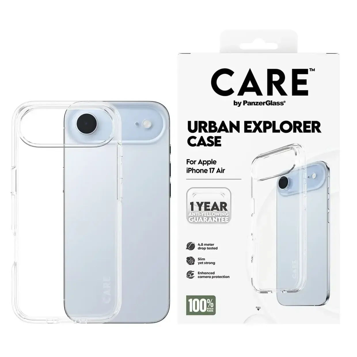 PanzerGlass CARE Flagship Case Transparent Urban Explorer w. Clear Frame iPhone 17 Air