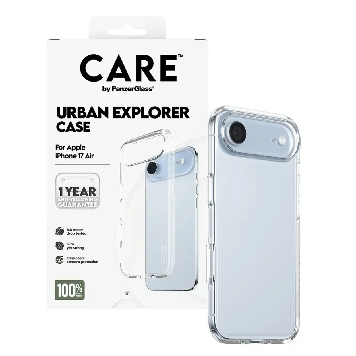 PanzerGlass CARE Flagship Case Transparent Urban Explorer w. Clear Frame iPhone 17 Air