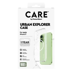 PanzerGlass CARE Flagship Case Transparent Urban Explorer w. White MagSafe iPhone 17