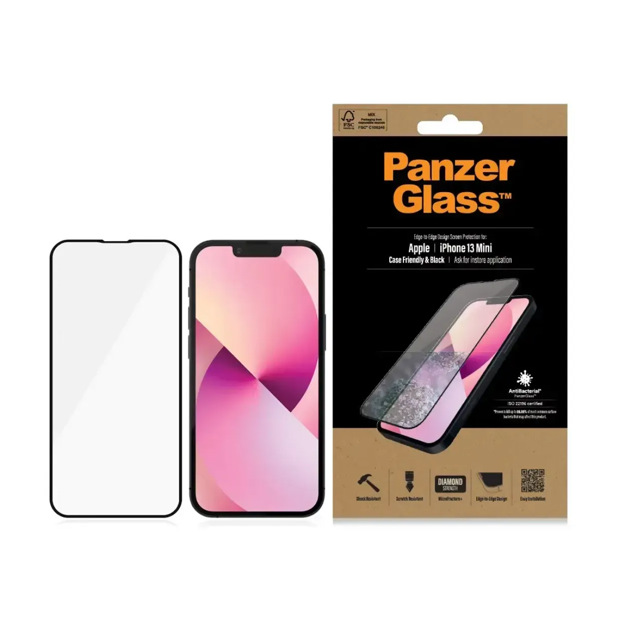 PanzerGlass iPhone 13 Mini (CF) AB, Black