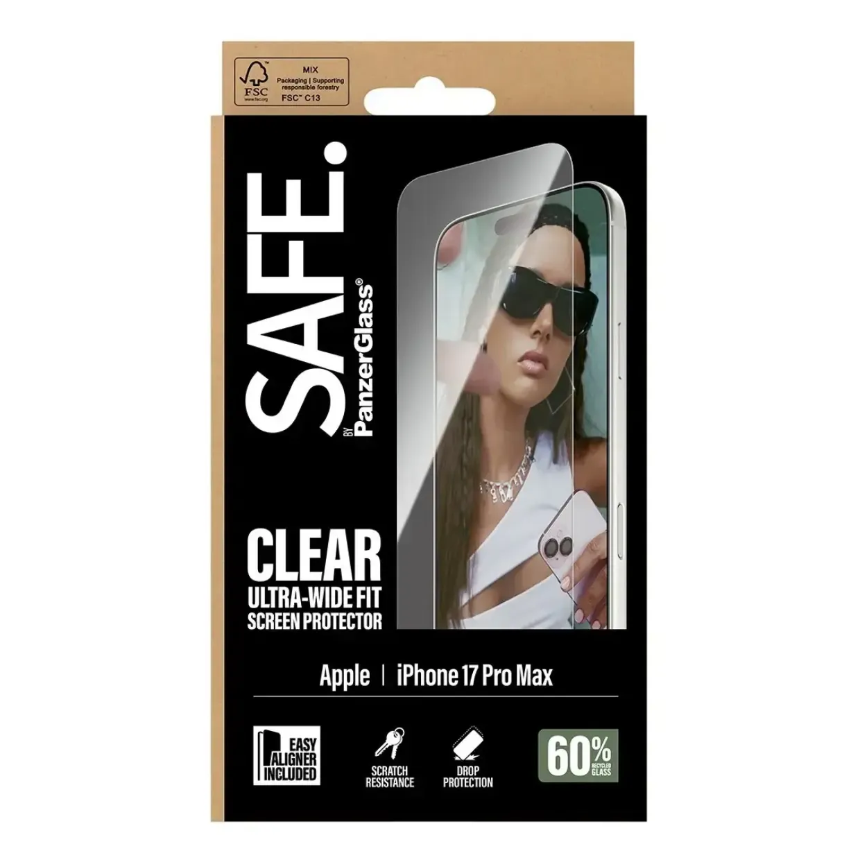 PanzerGlass SAFE. Screen Protector iPhone 17 Pro Ultra-Wide Fi