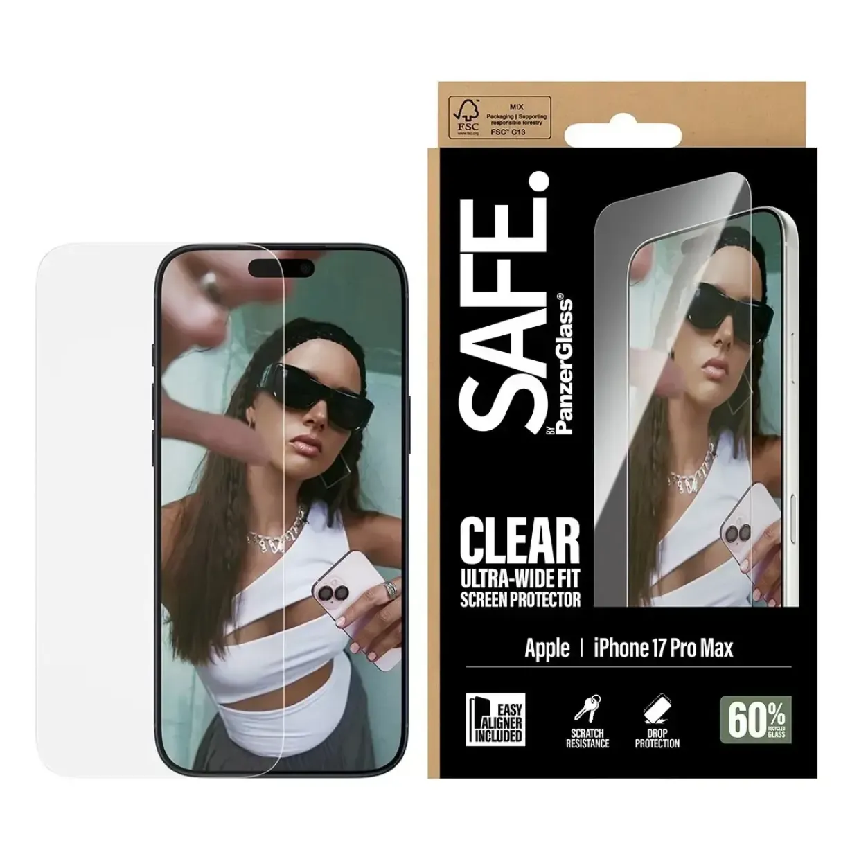 PanzerGlass SAFE. Screen Protector iPhone 17 Pro Ultra-Wide Fi
