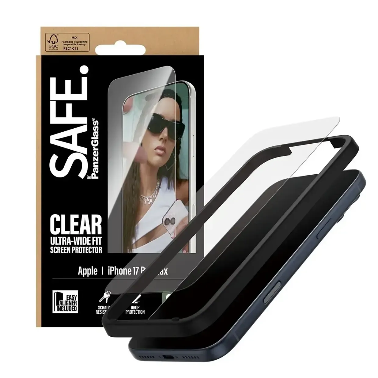 PanzerGlass SAFE. Screen Protector iPhone 17 Pro Ultra-Wide Fi