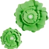 Papirblomster, grøn, diam. 15+25 cm, 230 g, 2stk.