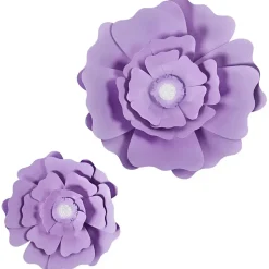 Papirblomster, lilla, diam. 15+25 cm, 230 g, 2stk.