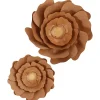 Papirblomster, natur, diam. 15+25 cm, 2stk.