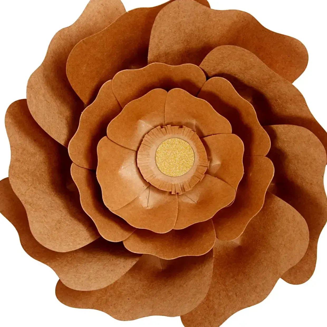 Papirblomster, natur, diam. 15+25 cm, 2stk.