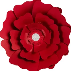 Papirblomster, rød, diam. 15+25 cm, 230 g, 2stk.