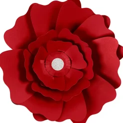 Papirblomster, rød, diam. 15+25 cm, 230 g, 2stk.
