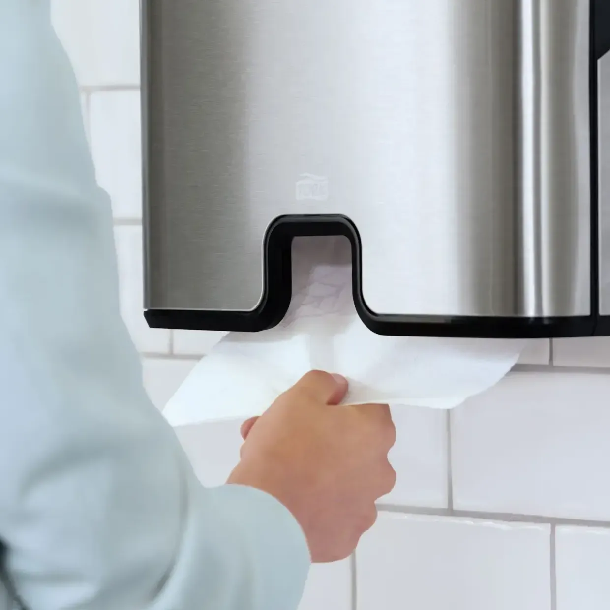 Papirdispenser - Tork 460004 H2 midi - rustfri stål