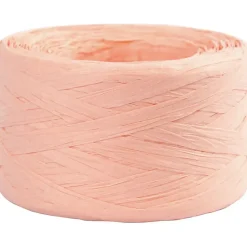 Papirgarn Raffia - B: 7-8 mm lys rosa - 100m