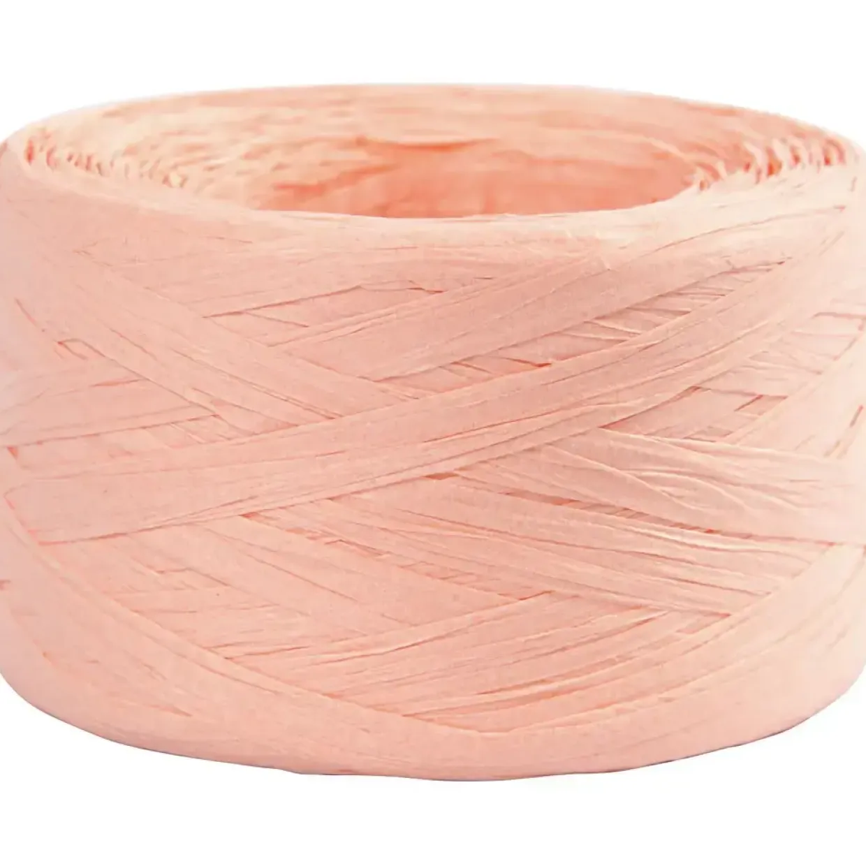 Papirgarn Raffia - B: 7-8 mm lys rosa - 100m