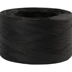 Papirgarn Raffia - B: 7-8 mm sort - 100m
