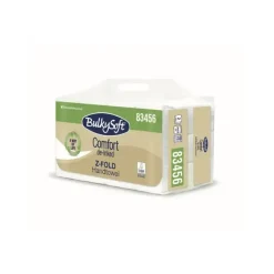Papirhåndklæde - Bulky Soft Comfort - 2-lags - Hvid - 24 cm - 2400 stk/kasse