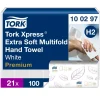 Papirhåndklæde Tork 100297 H2 Xpress Premium Extra Soft - 21 pakker