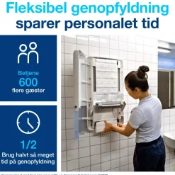 Papirhåndklæde Tork 100589 PeakServe hvid Advanced 270 ark pr pakke - 12 pakker