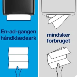 Papirhåndklæde Tork 100589 PeakServe hvid Advanced 270 ark pr pakke - 12 pakker