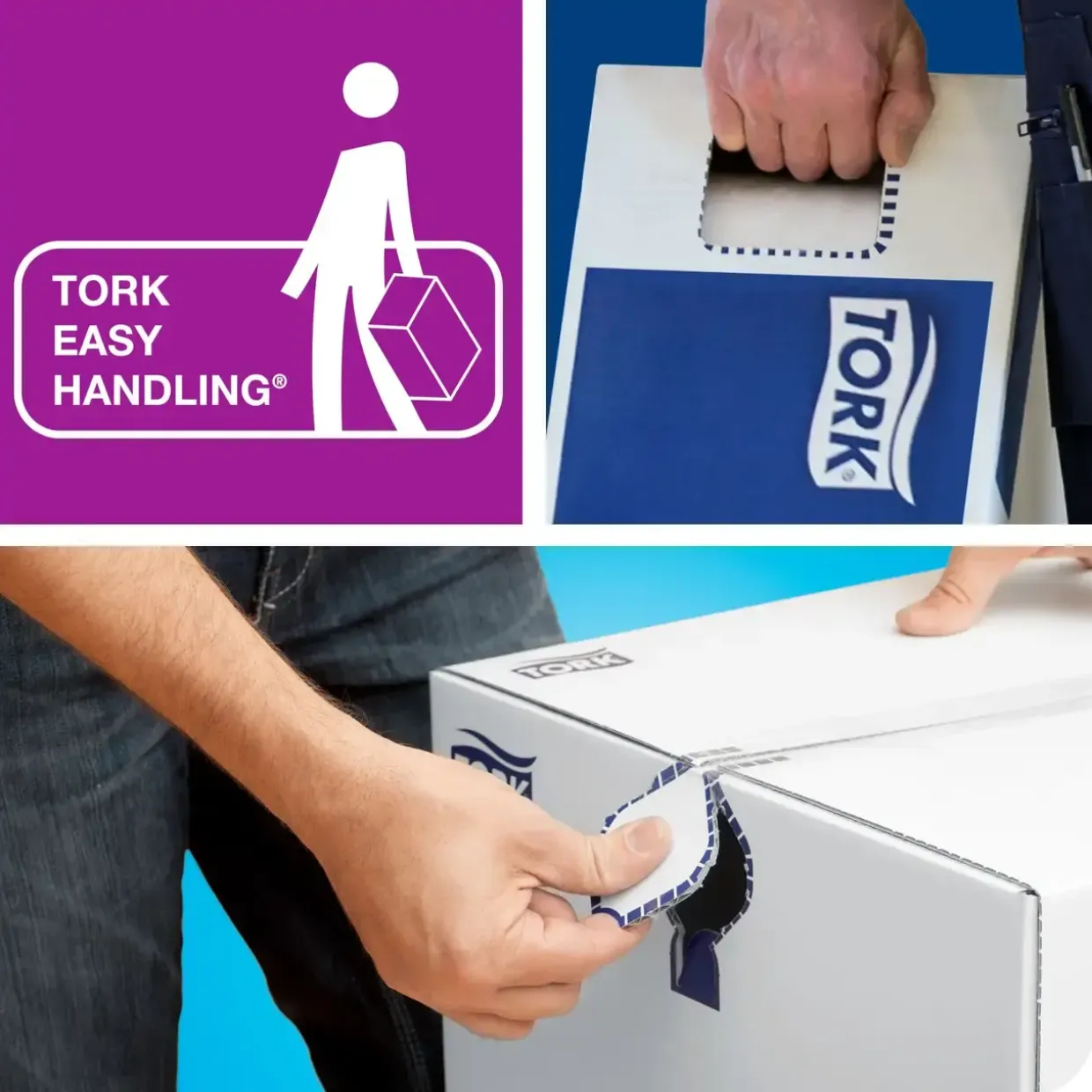 Papirhåndklæde Tork 150388 Xpress H2 blå m-fold 4740 Ark