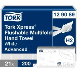 Papirhåndklæde Tork 129089 Xpress H2 2-lags M-fold 4200stk