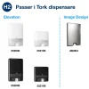 Papirhåndklæde - Tork 100888 Xpress H2 Soft - 2-lags - Komprimeret - 2040 ark