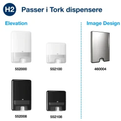 Papirhåndklæde - Tork 100888 Xpress H2 Soft - 2-lags - Komprimeret - 2040 ark