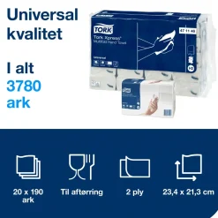 Papirhåndklæde Tork 471146 Xpress H2 Universal - 20 pakker