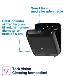 Papirholder - Tork 551008 H1 Matic - Sort