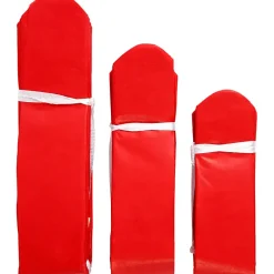 Papirpomponer diameter 20 + 24 + 30 cm 16 gram rød | 3 stk.