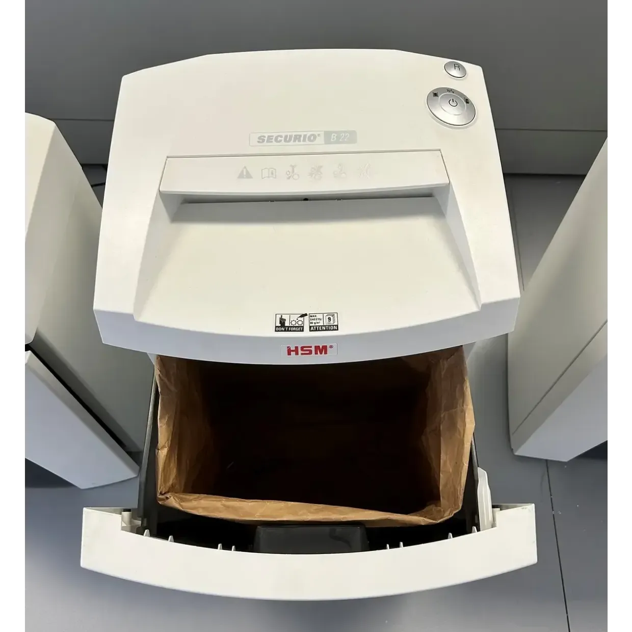 Papirpose til makuleringsmaskine, HSM Paper bag 22 l for shredder appr 35 l waste (10 bags)
