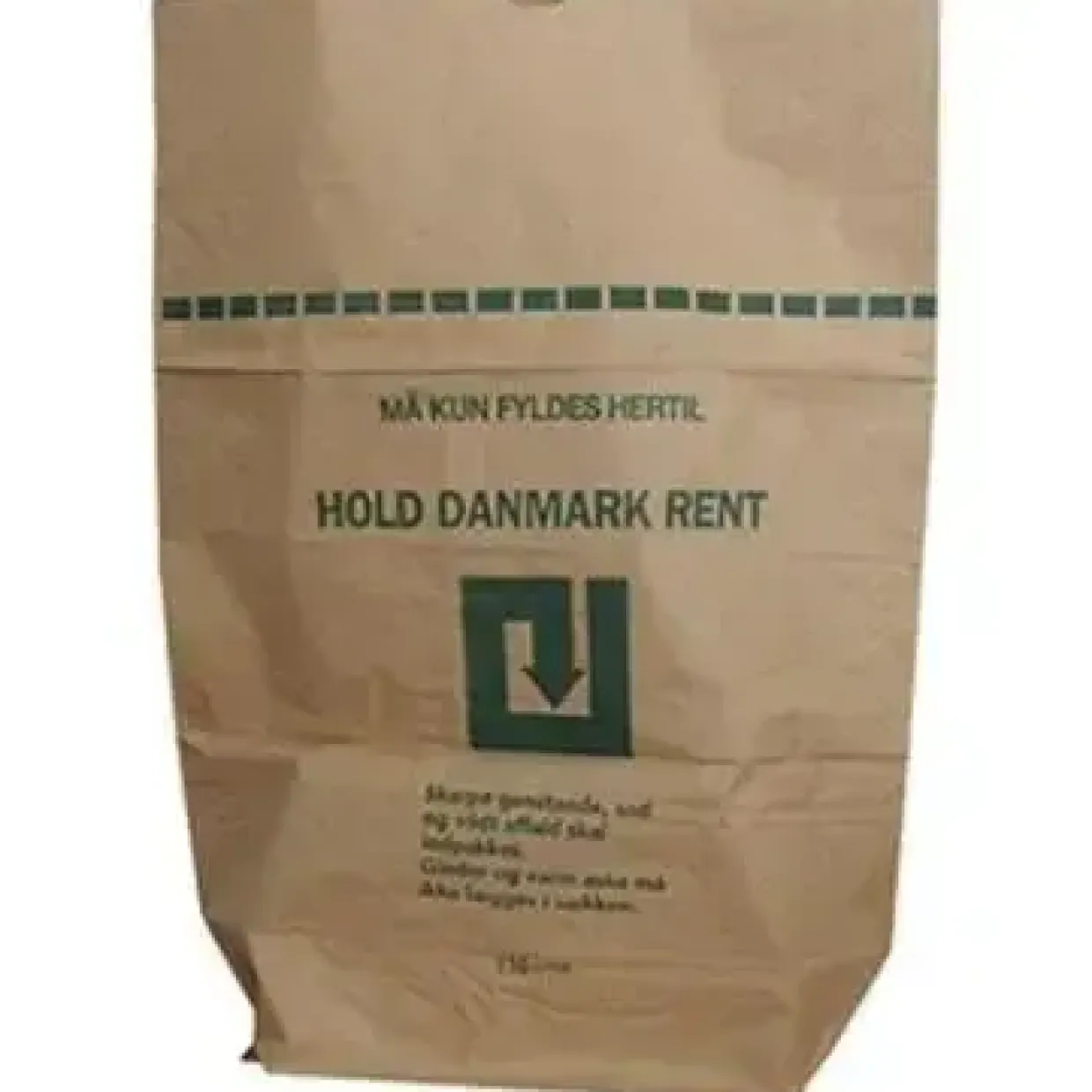 Papirsække til haveaffald 100ltr B700xL950mm 2-lag Hold Danmark Rent Brun - 50 stk/krt