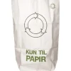 Papirsæk, 2-lags, 110 l, hvid, 70x110cm, påtrykt "Kun til papir" - 50 stk