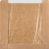 Papirspose med rude PE 215x210mm 32+10 g-m2 brun 140 mm - 1000 stk