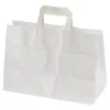 Papirsposer - Bærepose i hvid 14 L 80 g - 350 x 170 x 245 mm 200 stk i pakken
