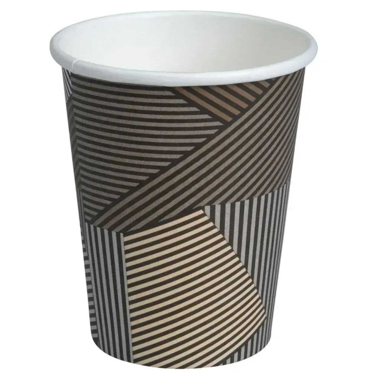 Papkrus Kaffebæger, Abena Gastro, Lines, 11cm, Ø9cm, 36 cl, brun - 1000 stk