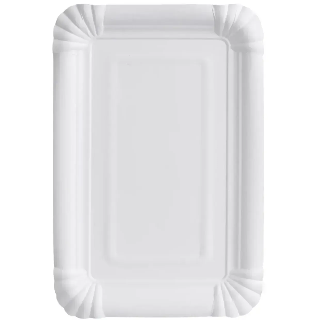 Paptallerken hvid 13 x 20 cm - 1500 stk