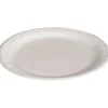 Paptallerkner komposterbare 23cm hvid - 500 stk