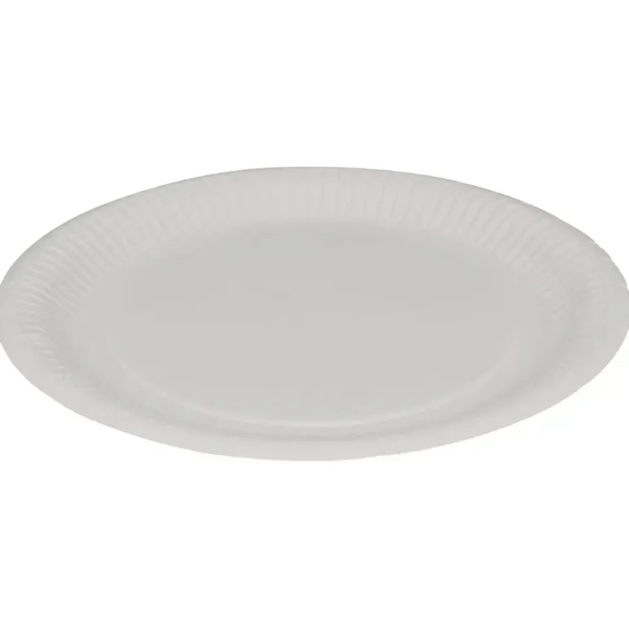 Paptallerkner - Neutral Ø23 cm - Hvid Økonomi - Pap - 500 stk