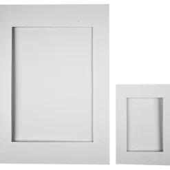 Passepartout ramme A4+A6 ass. udskæring 6,5 x 12,5 +16 x 21 cm hvid - 120 stk
