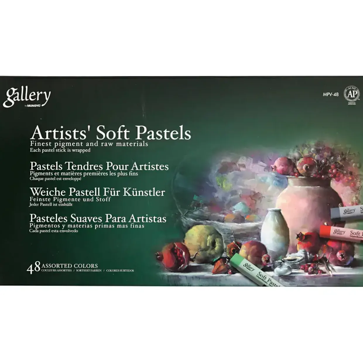 Pastelfarver - Gallery tørpastel 1 x 6.5 cm - 48ass. farver