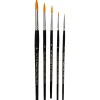 Pensler - Gold Line - Nr. 1-18 - Bredde: 2-7 mm - Rund - 5 stk