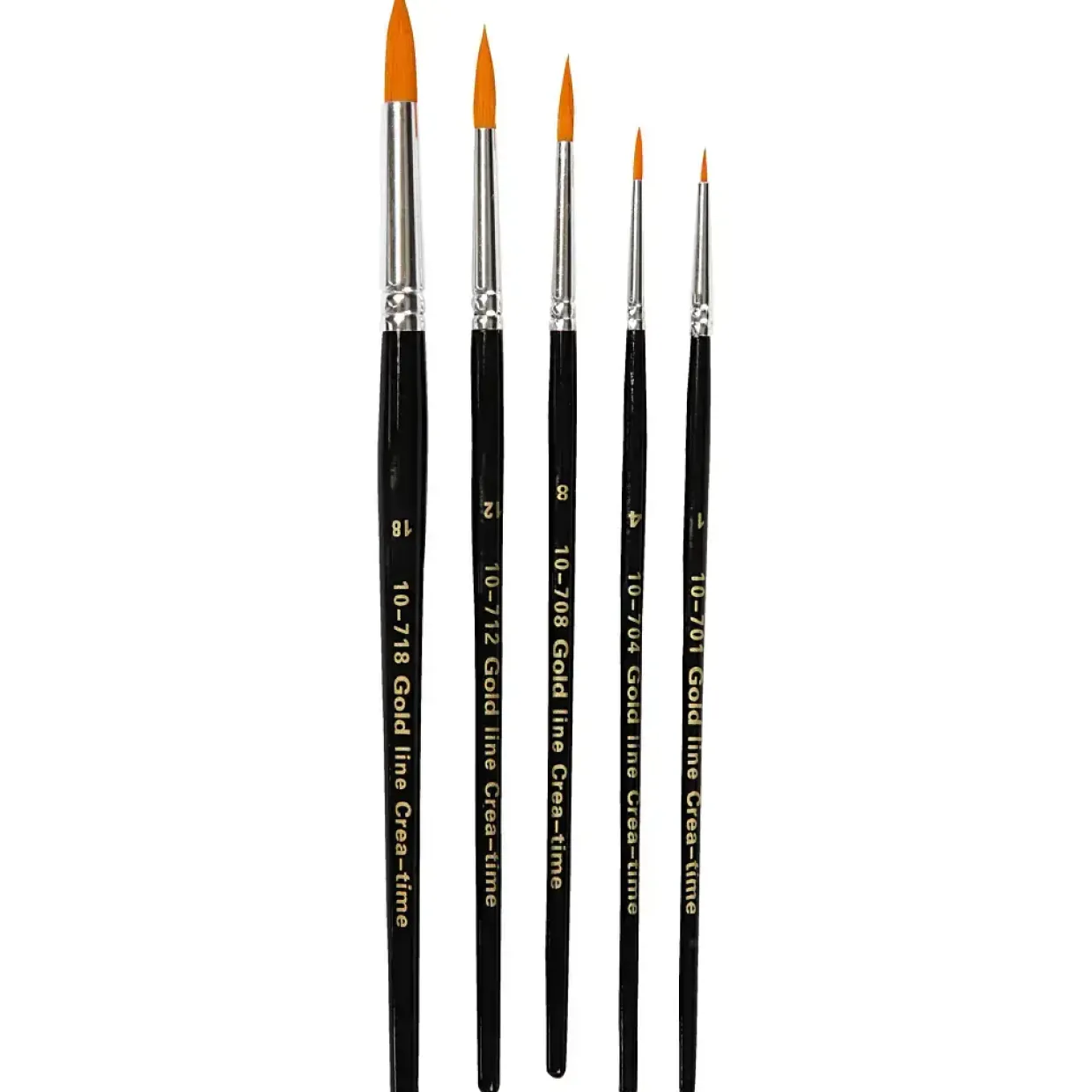 Pensler - Gold Line - Nr. 1-18 - Bredde: 2-7 mm - Rund - 5 stk