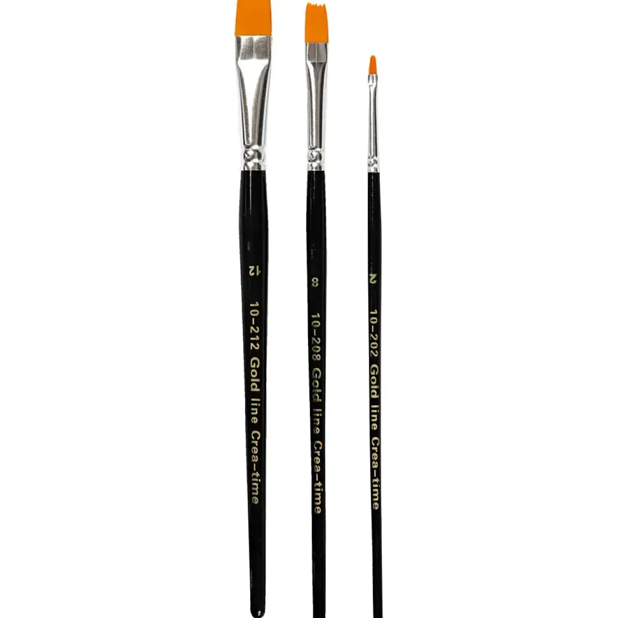 Pensler – Gold Line nr. 2/8/12 – Flad – Nylon – 3 stk – Ass.