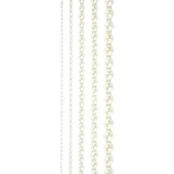 Perler borter af 2-8 mm hvide halv-perler Skagen - 140 stk.