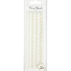 Perler borter af 2-8 mm hvide halv-perler Skagen - 140 stk.