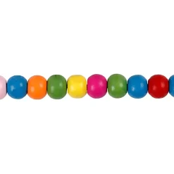 Perler Træperlemix, dia. 8 mm, hulstr. 1,5-2 mm, ass. farver, 16g, ca. 90 ass.