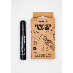 Permanent marker - Artline ECO-GREEN 170 - 2,0 mm - Sort - 4 stk