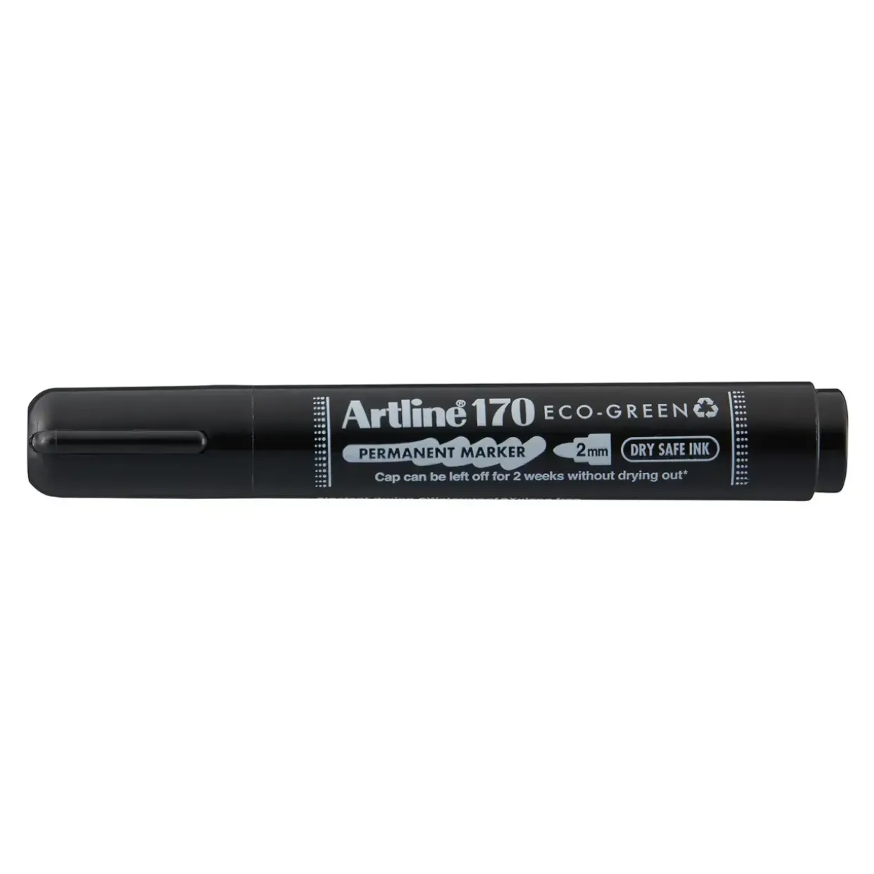 Permanent marker Artline ECO-GREEN 170 2.0mm Dry Safe, sort - Køb minimum 12 stk.